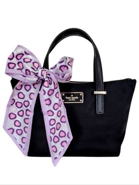 kate spade New York Alyse Wilson Road Black Nylon Tote Bag